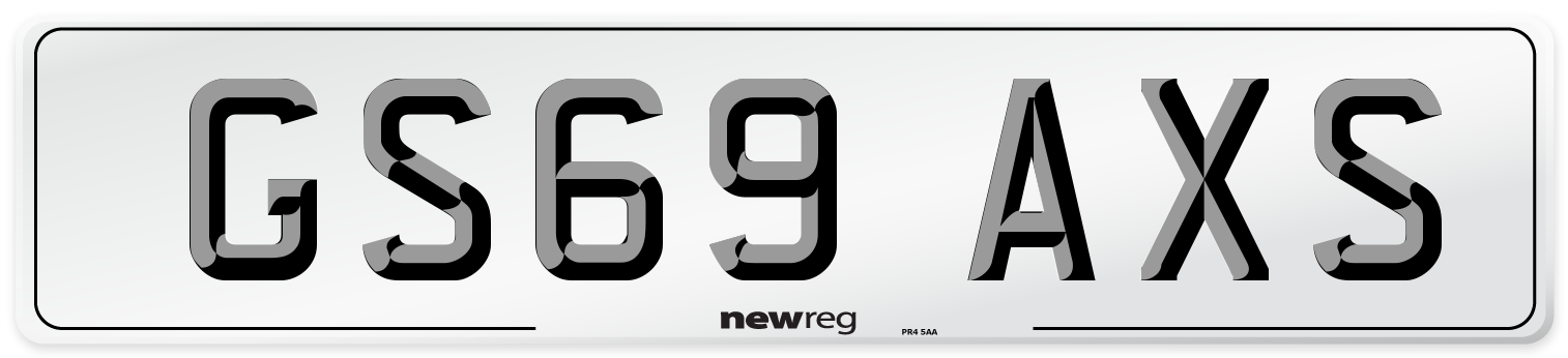 GS69 AXS Number Plate from New Reg